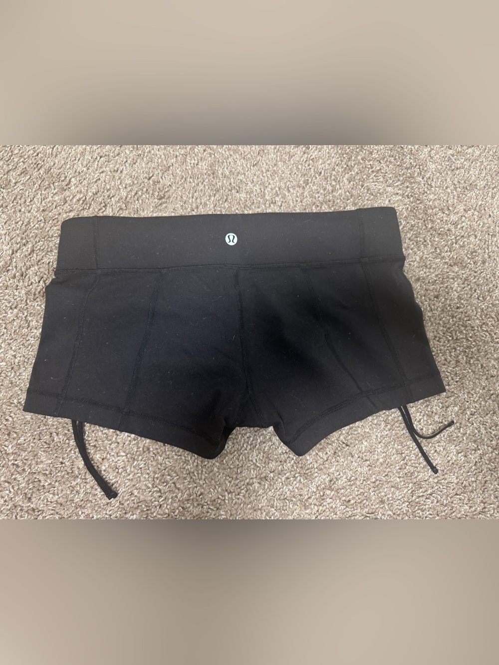 Lululemon Black Short Shorts with Side Drawstrings - Picture 5 of 5